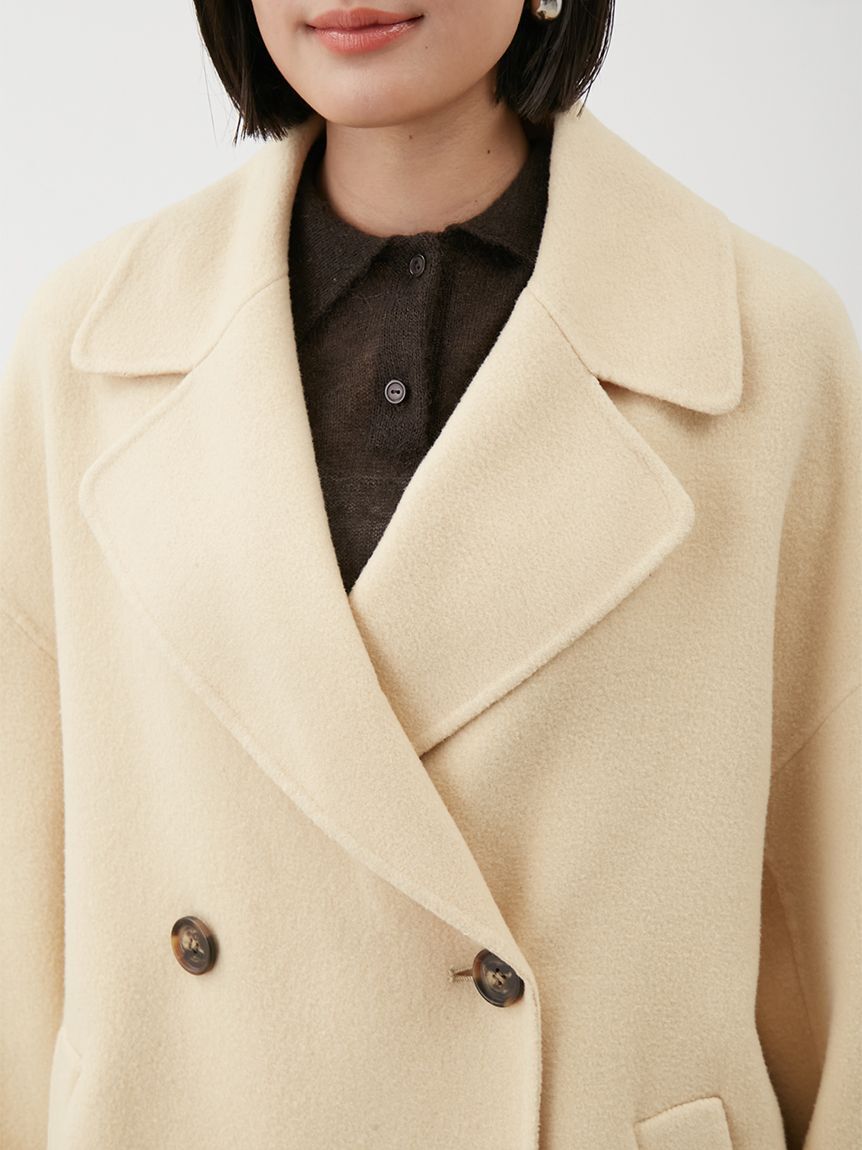 Mila Owen「woolコクーンシルエットピーコート」|チェスターコート|