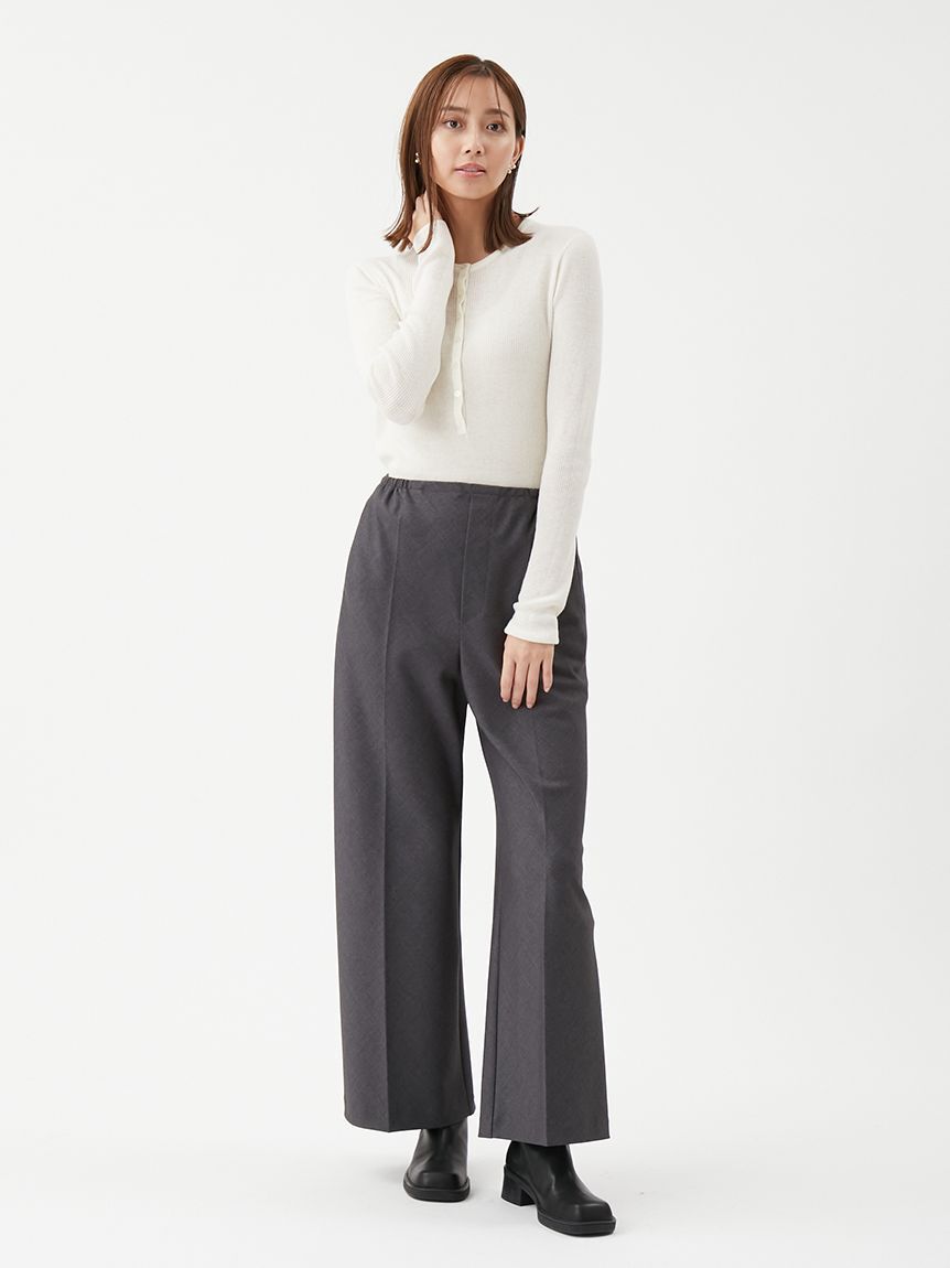 Mila Owen「スーツ地イージーパンツ」|チノ|