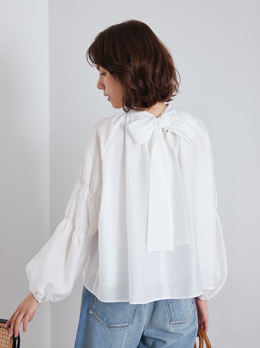 Mila Owen「ギャザーバックリボンブラウス」|シャツ・ブラウス|
