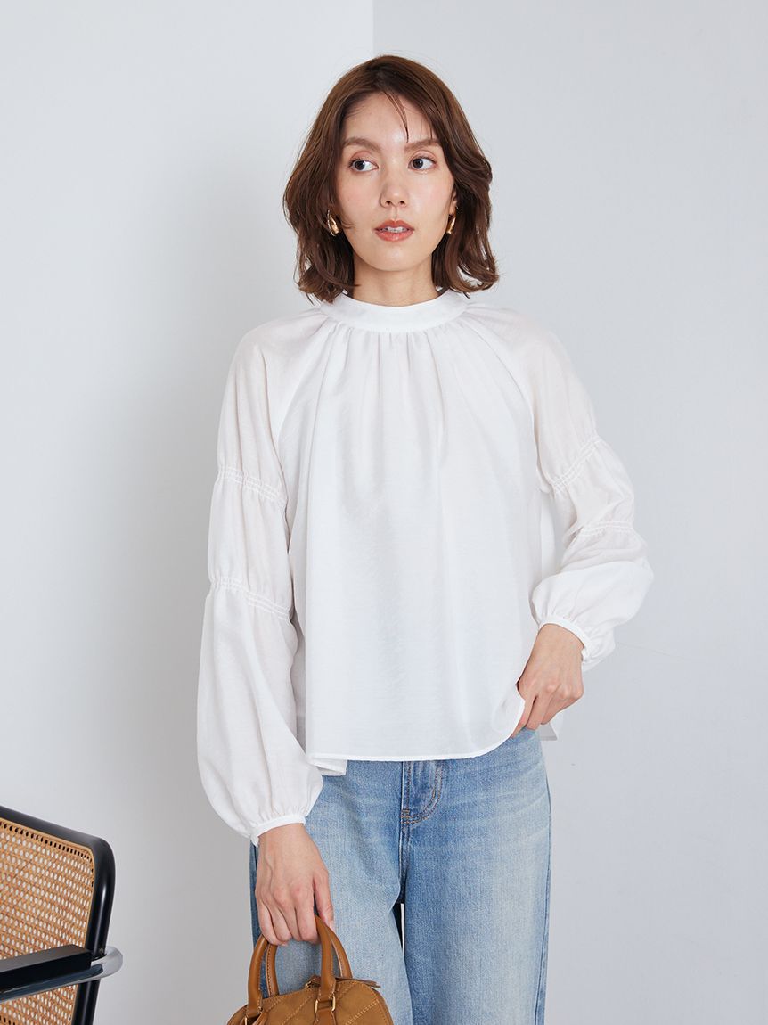 Mila Owen「ギャザーバックリボンブラウス」|シャツ・ブラウス|