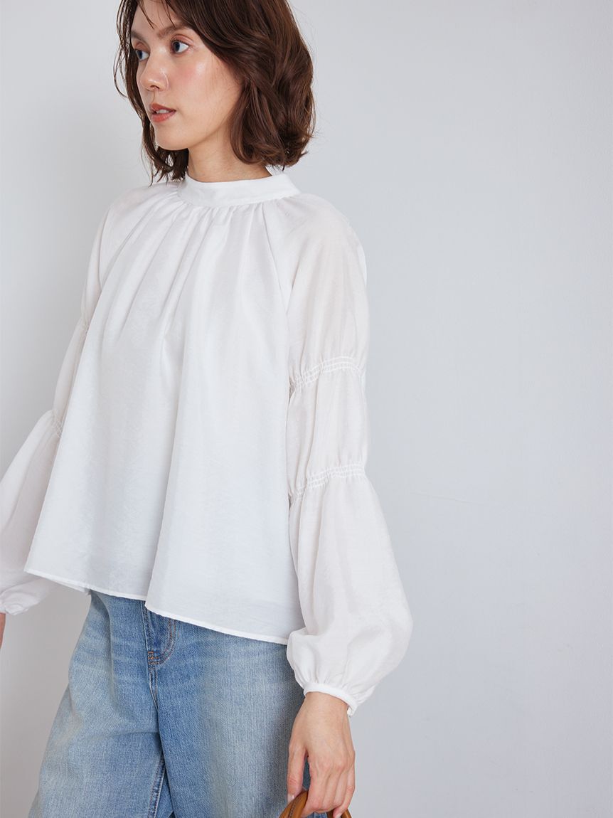 Mila Owen「ギャザーバックリボンブラウス」|シャツ・ブラウス|