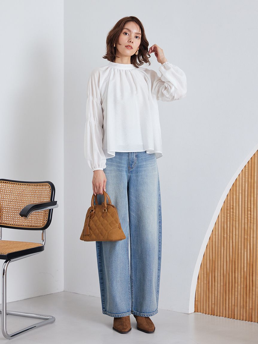 Mila Owen「ギャザーバックリボンブラウス」|シャツ・ブラウス|