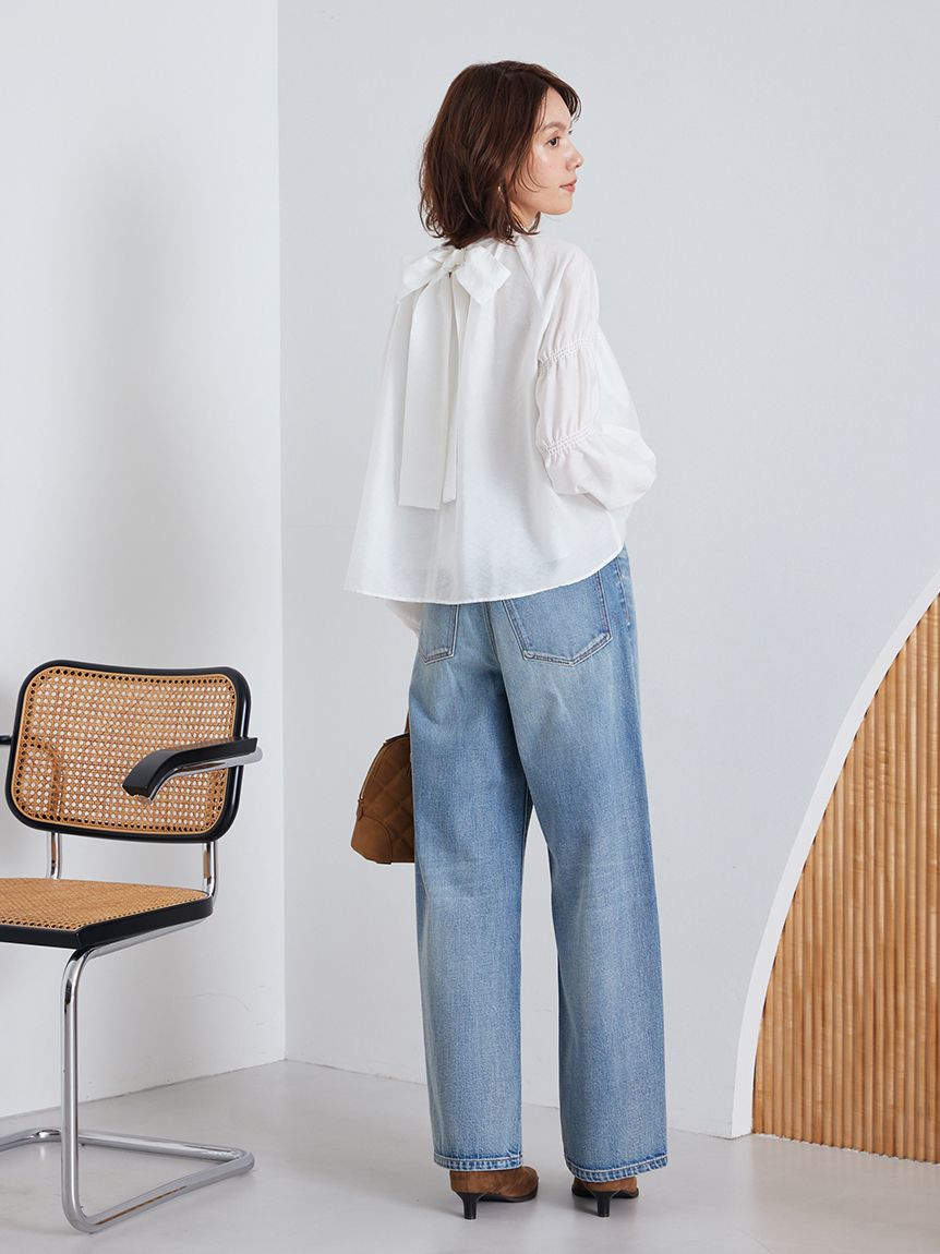 Mila Owen「ギャザーバックリボンブラウス」|シャツ・ブラウス|
