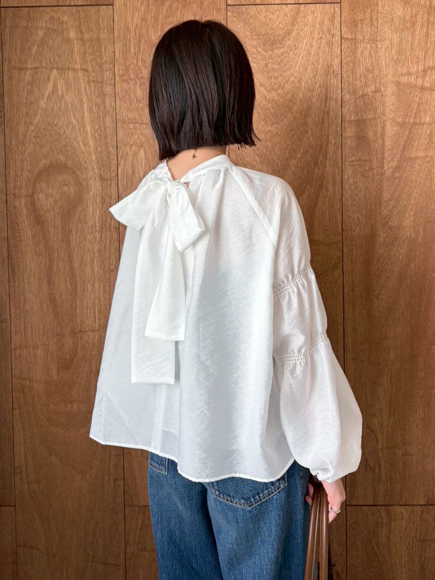Mila Owen「ギャザーバックリボンブラウス」|シャツ・ブラウス|
