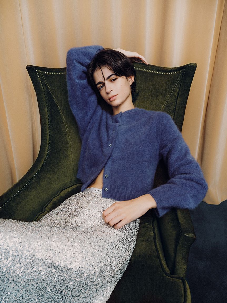 emmi atelier「フォックスカシミヤニットカーディガン」|カーディガン|