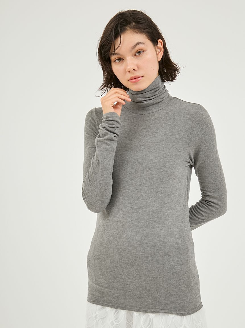 emmi atelier「ハイネックカットソー」|Tシャツ・カットソー|GRY