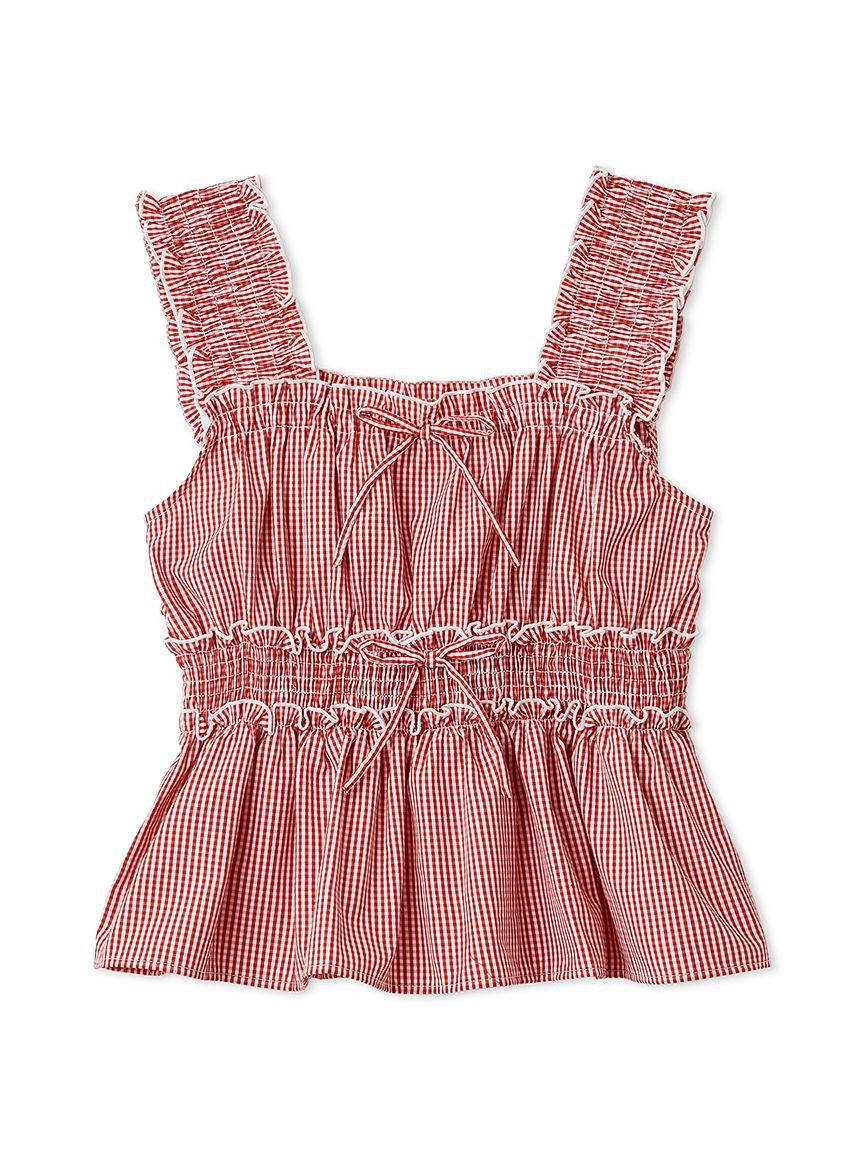 FURFUR「【WEB・一部店舗限定カラー】ギンガムチェックシャーリングブラウス」|シャツ・ブラウス|