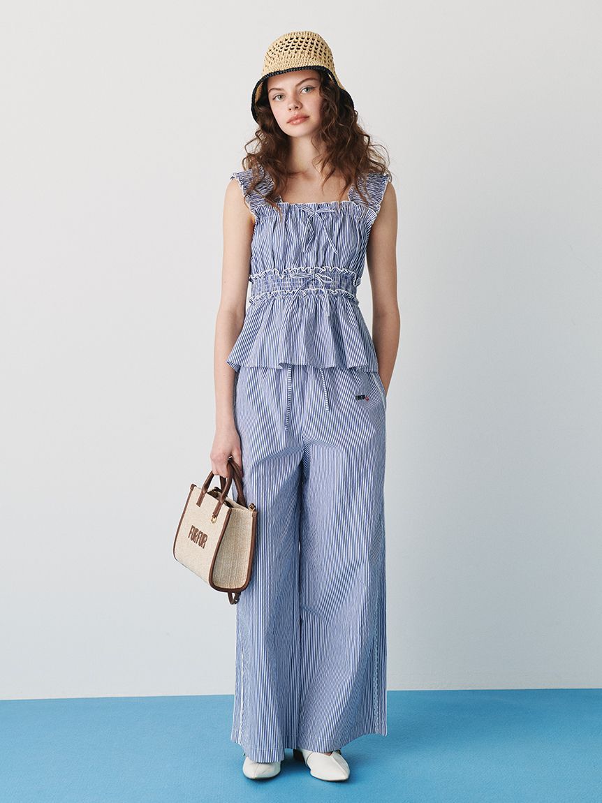 FURFUR「【WEB・一部店舗限定カラー】ギンガムチェックシャーリングブラウス」|シャツ・ブラウス|