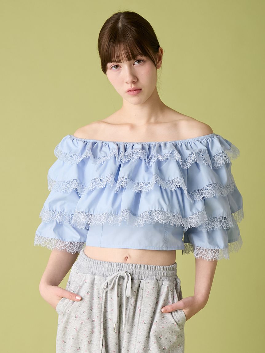 FURFUR「ティアードフリルブラウス」|シャツ・ブラウス|