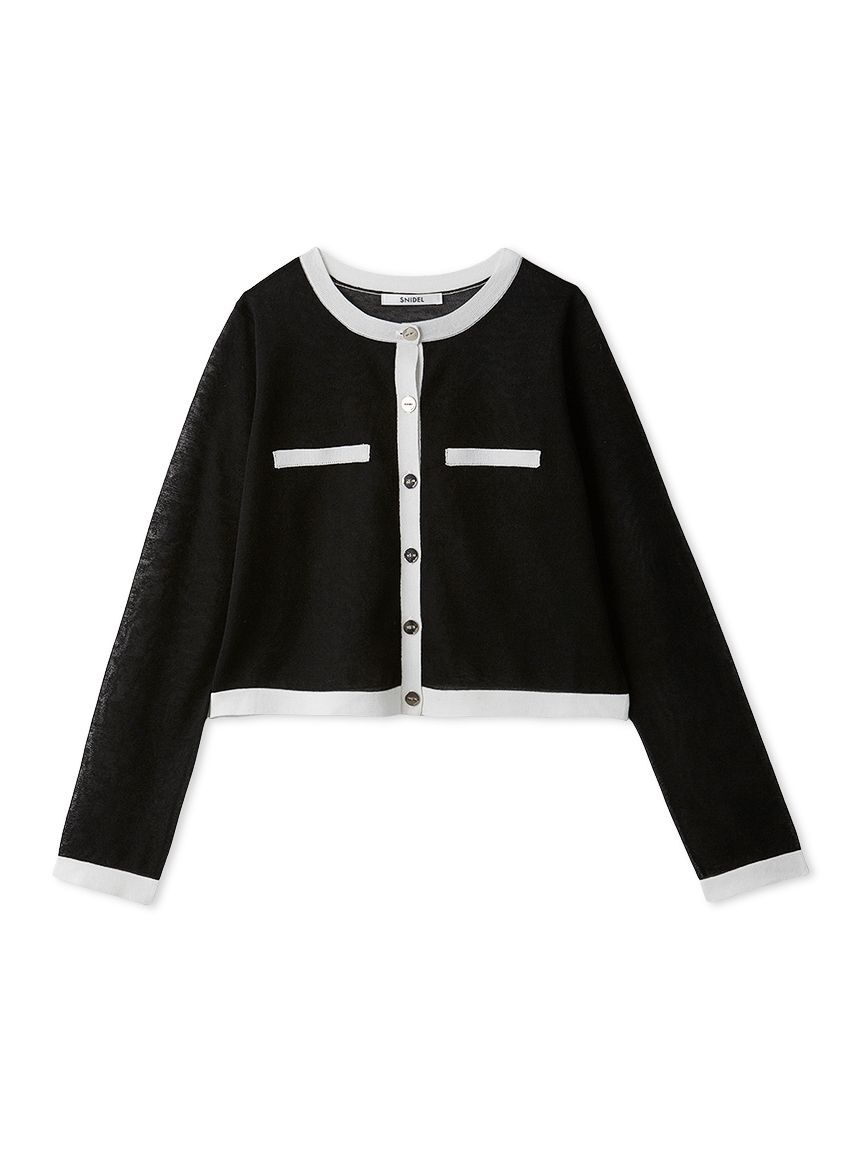 SNIDEL「Sustainableメタルボタンシアーカーディガン」|ニット・セーター|