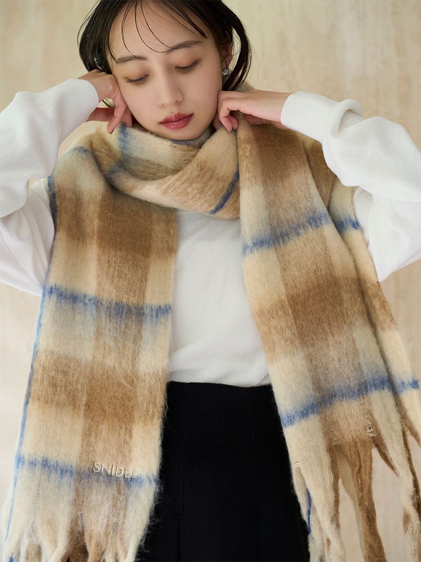 SNIDEL「チェックマフラー」|マフラー|