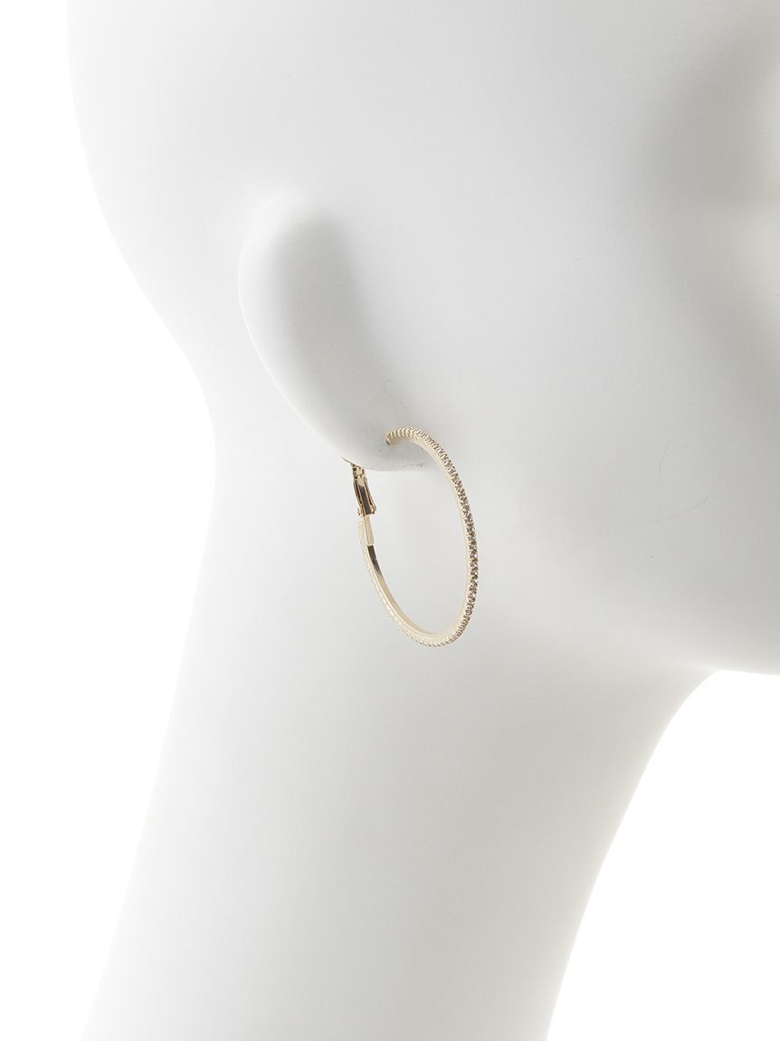 SNIDEL「パヴェフープバリエピアス(GLD)」|ピアス|