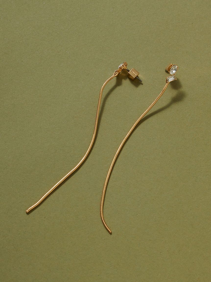 SNIDEL「ロングチェーンピアス」|ピアス|