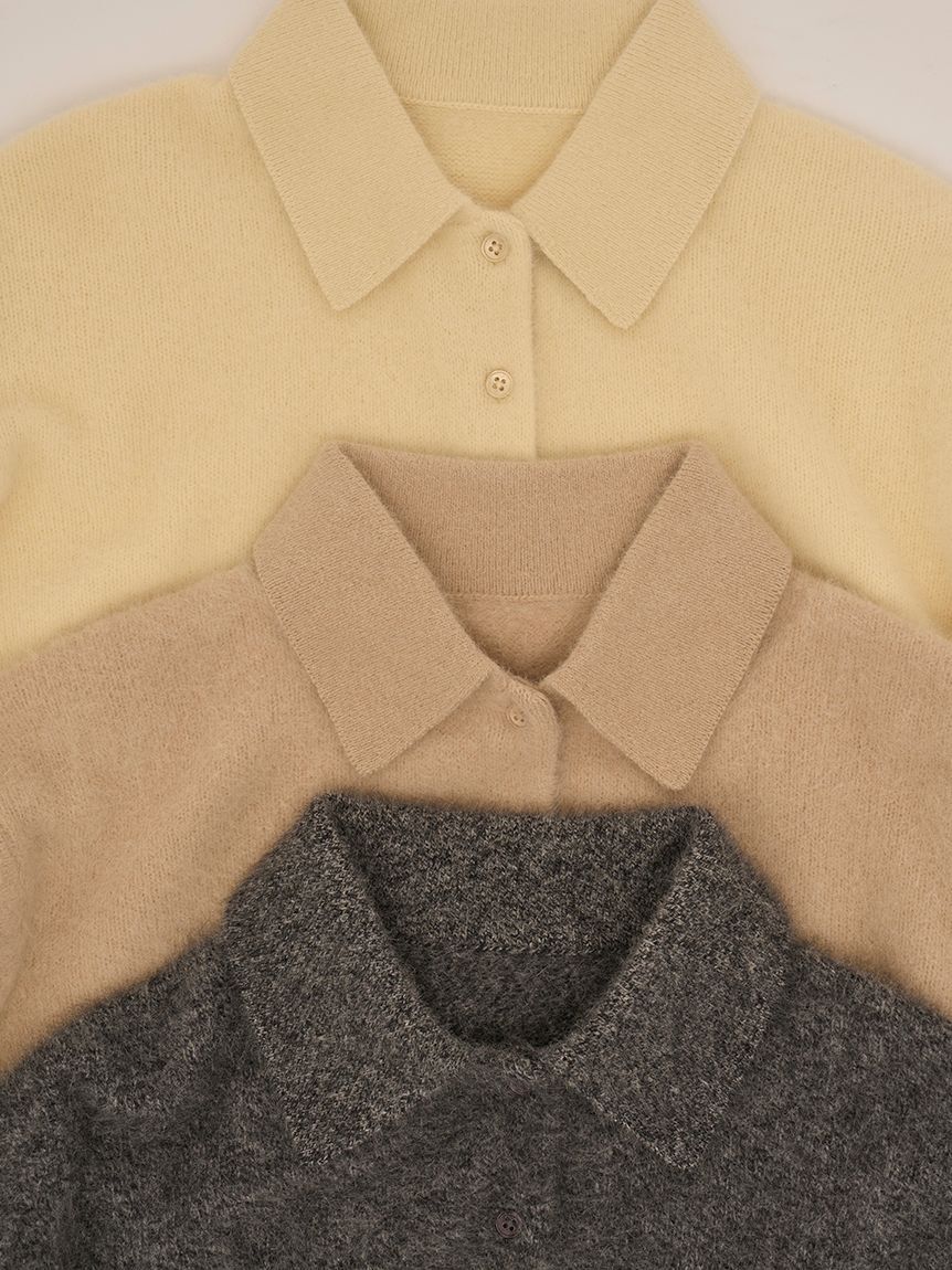 SNIDEL「【HIGH QUALITY】フォックスカシミヤニットポロ」|ニット・セーター|