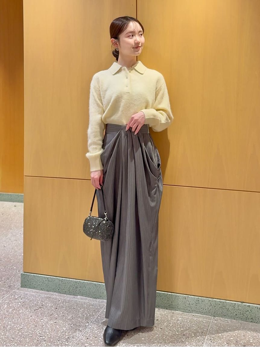 SNIDEL「【HIGH QUALITY】フォックスカシミヤニットポロ」|ニット・セーター|