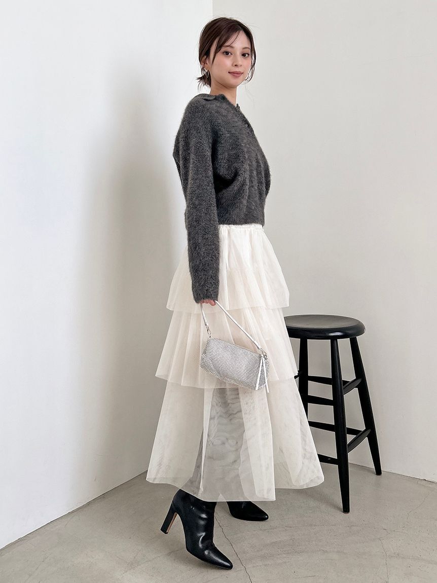 SNIDEL「【HIGH QUALITY】フォックスカシミヤニットポロ」|ニット・セーター|