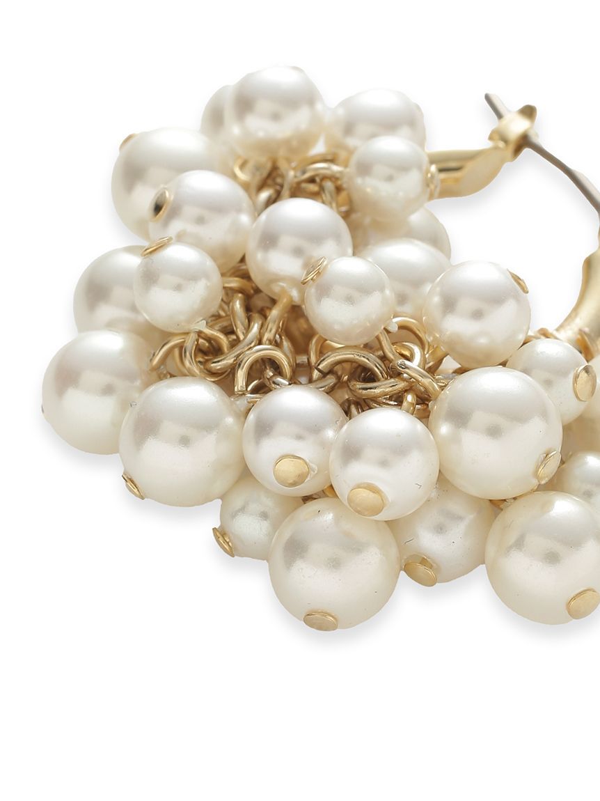 SNIDEL「フォームビーズフープピアス」|ピアス|