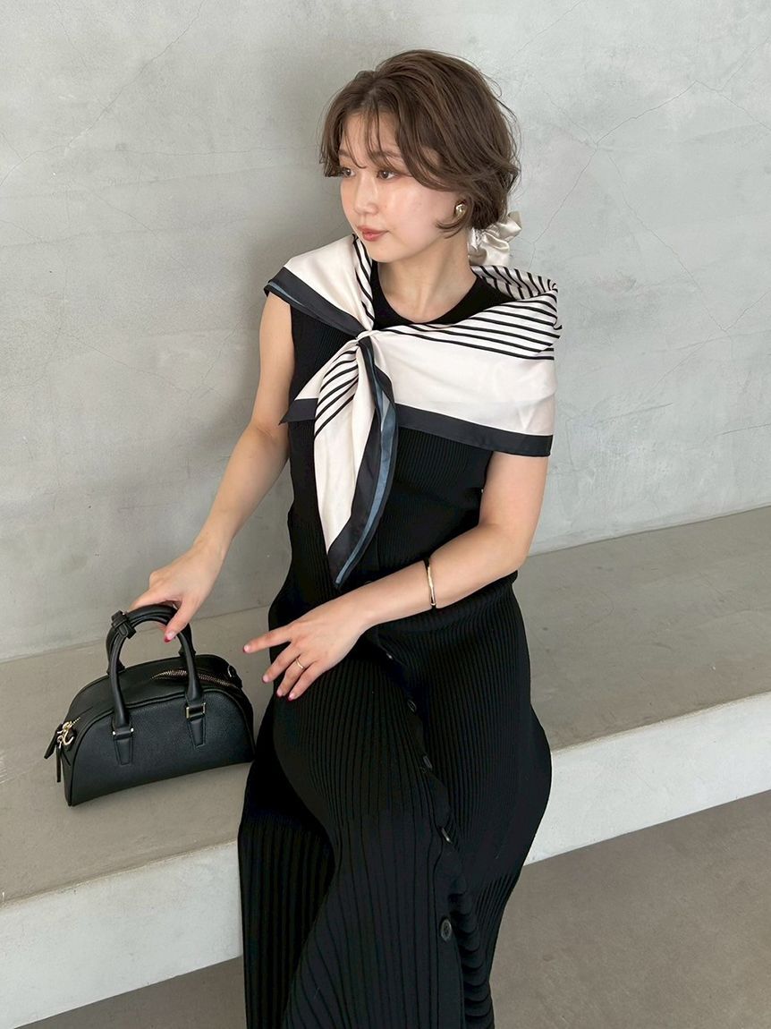 FRAY I.D「スカーフセットニットワンピース」|ワンピース|