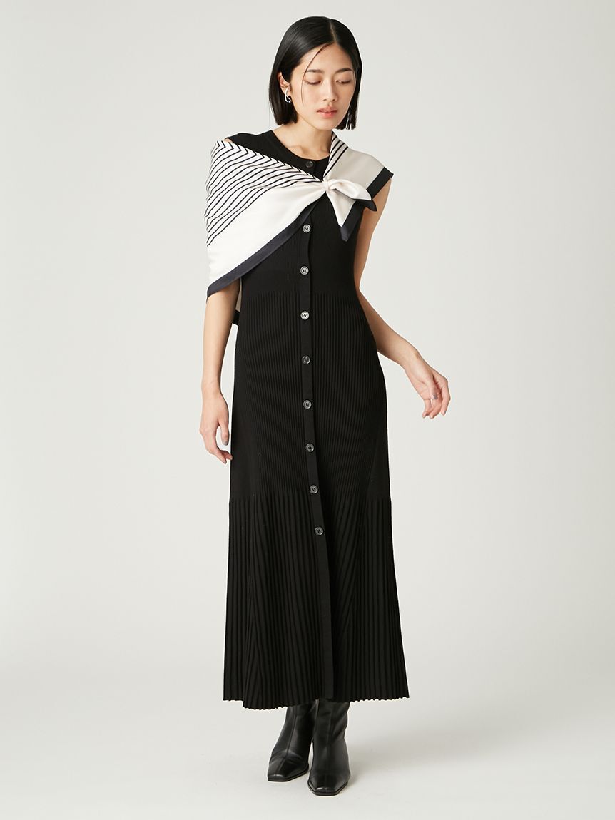 FRAY I.D「スカーフセットニットワンピース」|ワンピース|