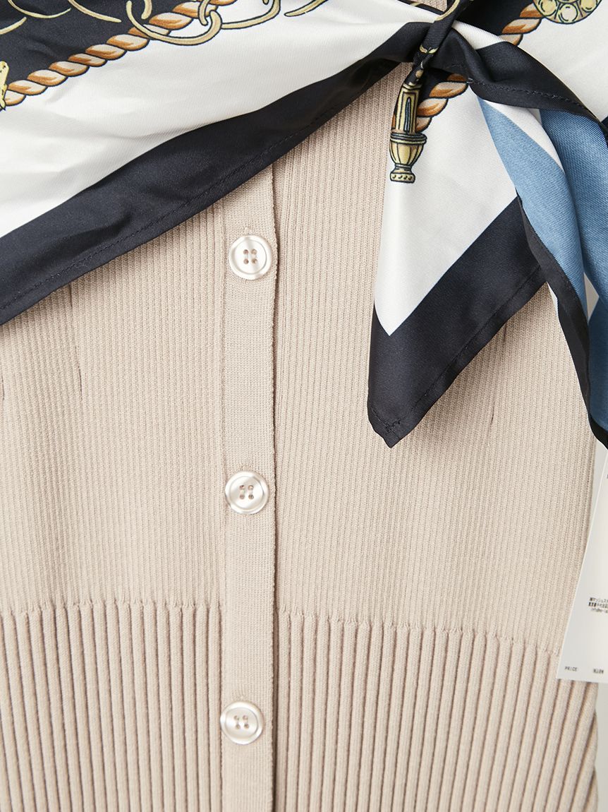 FRAY I.D「スカーフセットニットワンピース」|ワンピース|