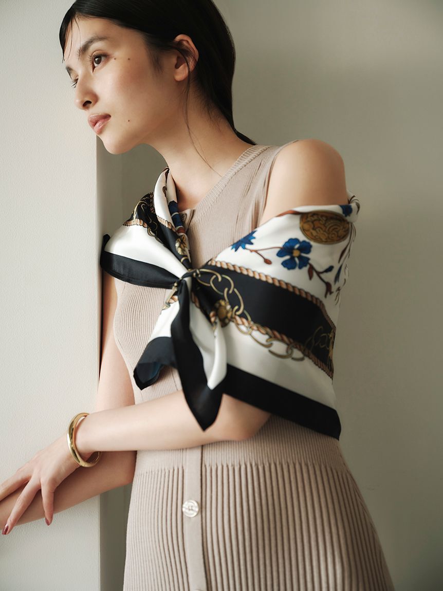 FRAY I.D「スカーフセットニットワンピース」|ワンピース|