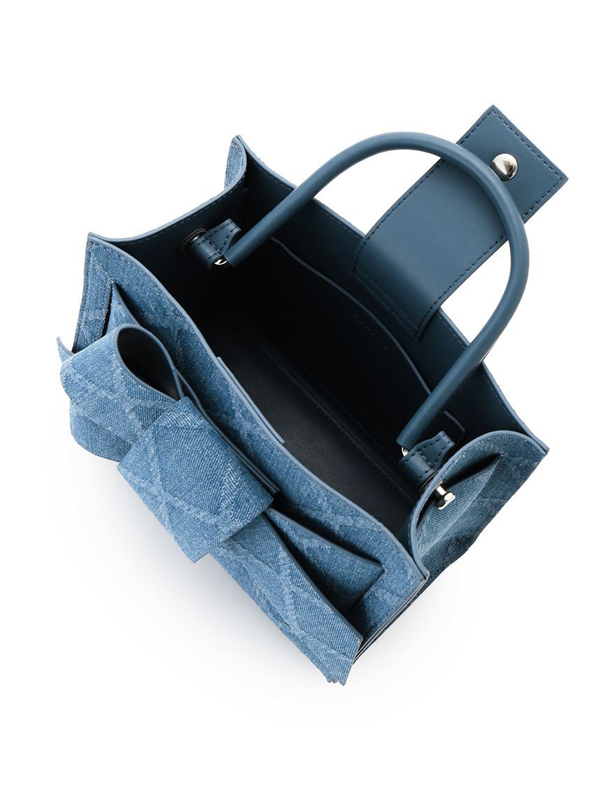 FRAY I.D「【ルエル】デニムリボンミドルバッグ」|ハンドバッグ|