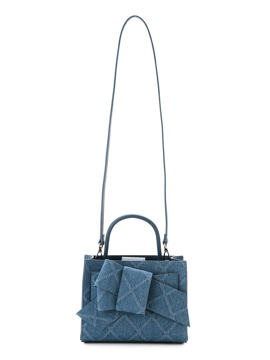 FRAY I.D「【ルエル】デニムリボンミドルバッグ」|ハンドバッグ|