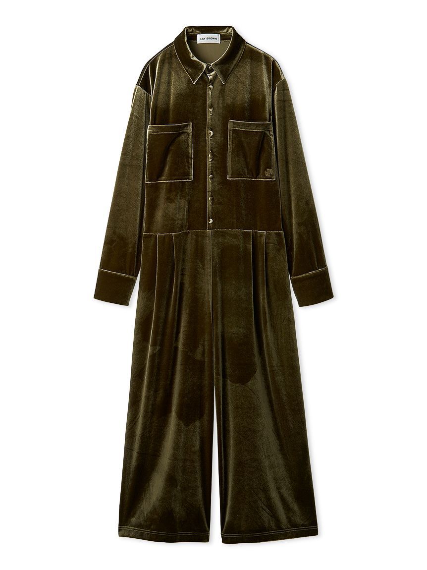 LILY BROWN「【WEB限定00サイズ】ベロアジャンプスーツ」|ワンピース|