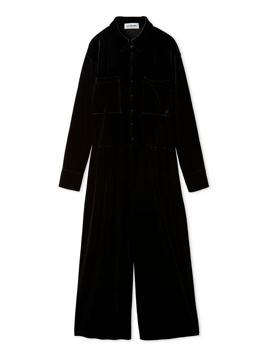 LILY BROWN「【WEB限定00サイズ】ベロアジャンプスーツ」|ワンピース|