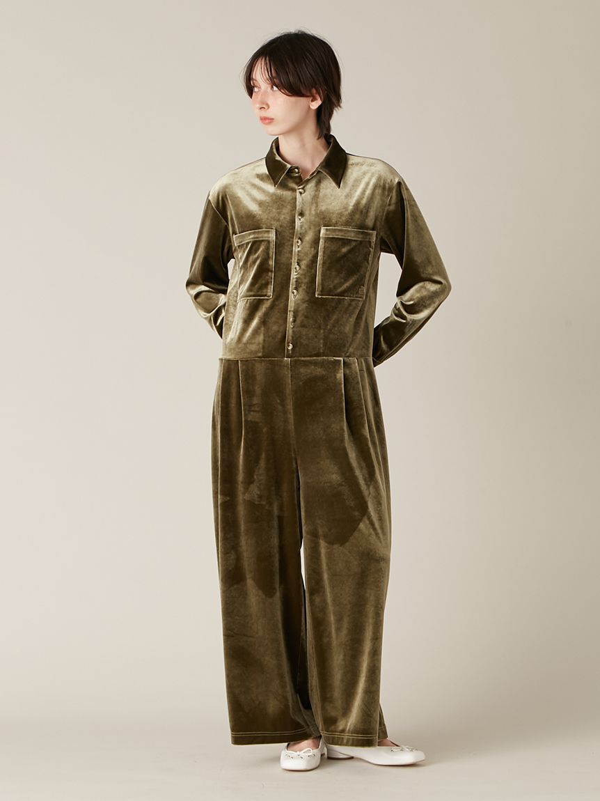 LILY BROWN「【WEB限定00サイズ】ベロアジャンプスーツ」|ワンピース|