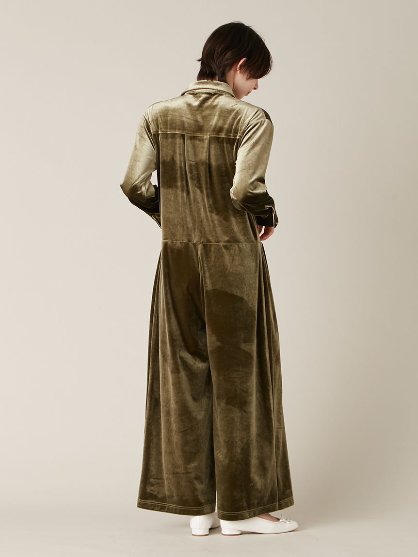 LILY BROWN「【WEB限定00サイズ】ベロアジャンプスーツ」|ワンピース|