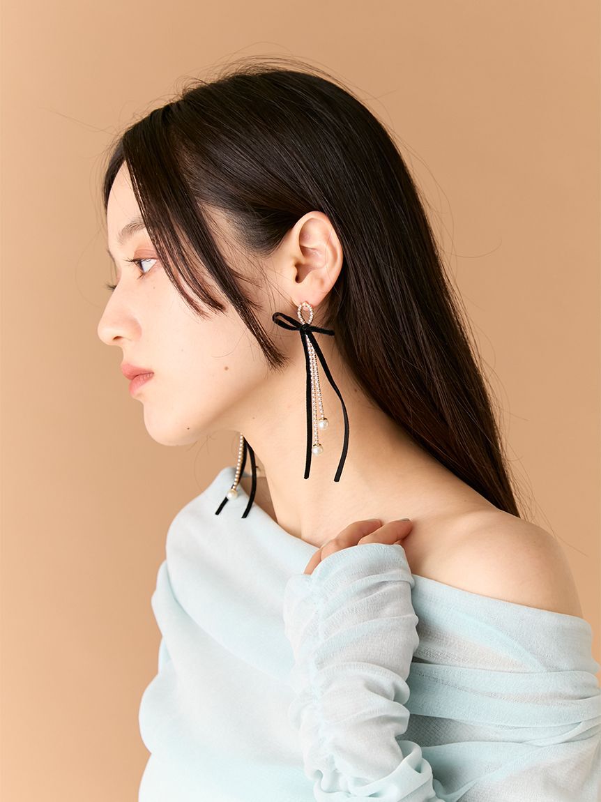 LILY BROWN「ベルベットリボンピアス」|ピアス|