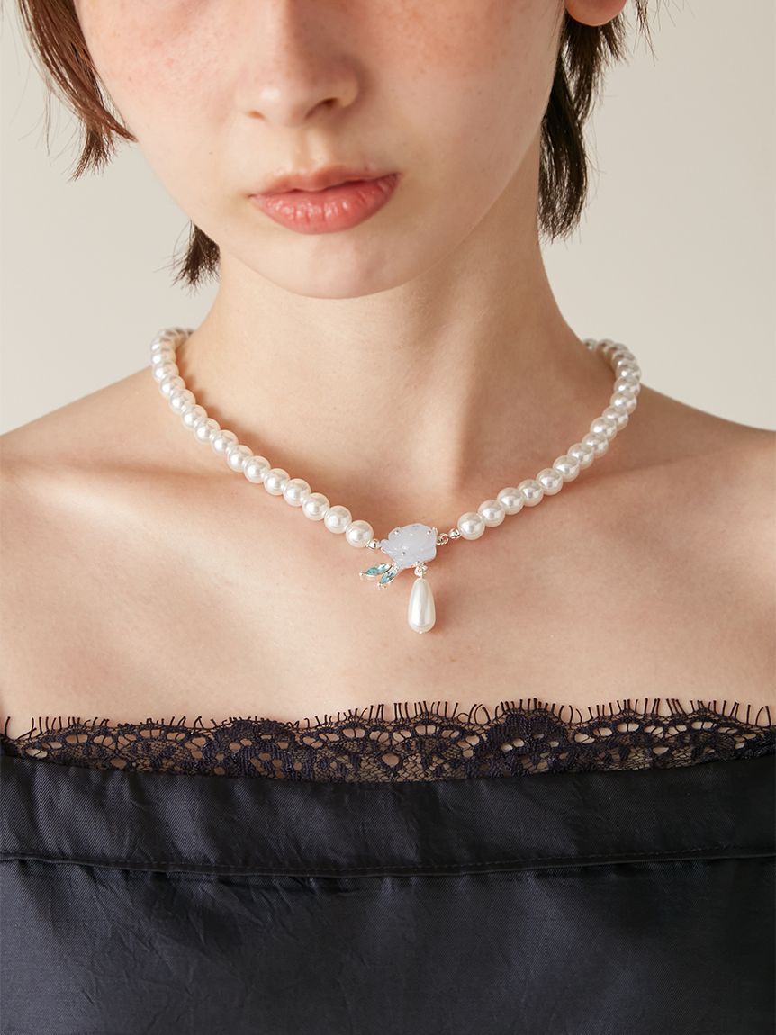 LILY BROWN「ローズパールネックレス」|ネックレス|