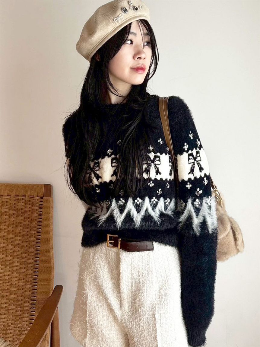 LILY BROWN「[L.B CANDY STOCK]デコラティブベレー帽」|ハンチング・ベレー帽|