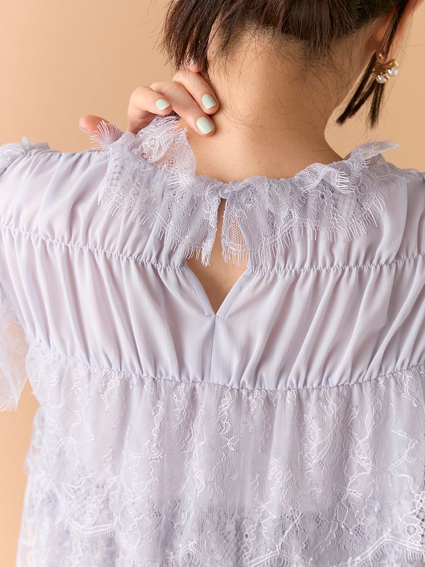 LILY BROWN「レースフリルブラウス」|シャツ・ブラウス|