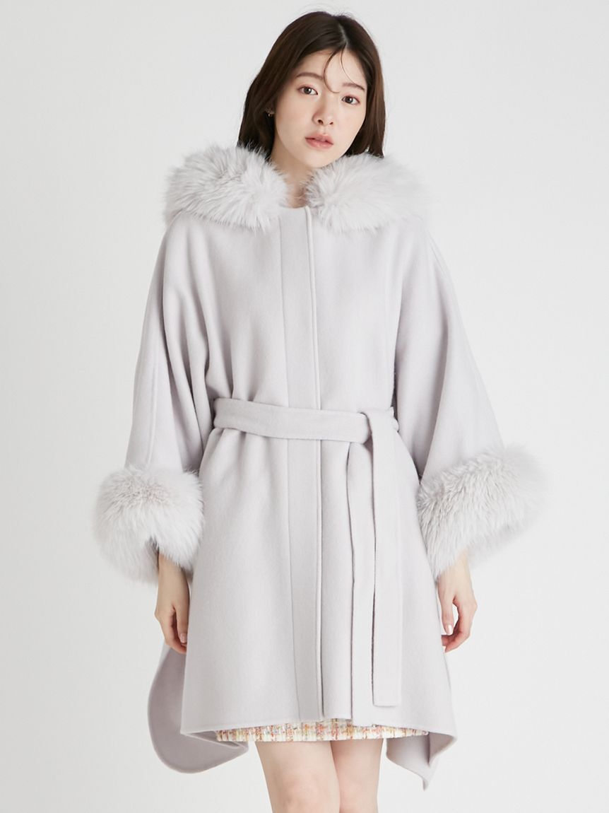 CELFORD「【WEB限定カラー】ファーポンチョコート」|ポンチョ・ケープ|