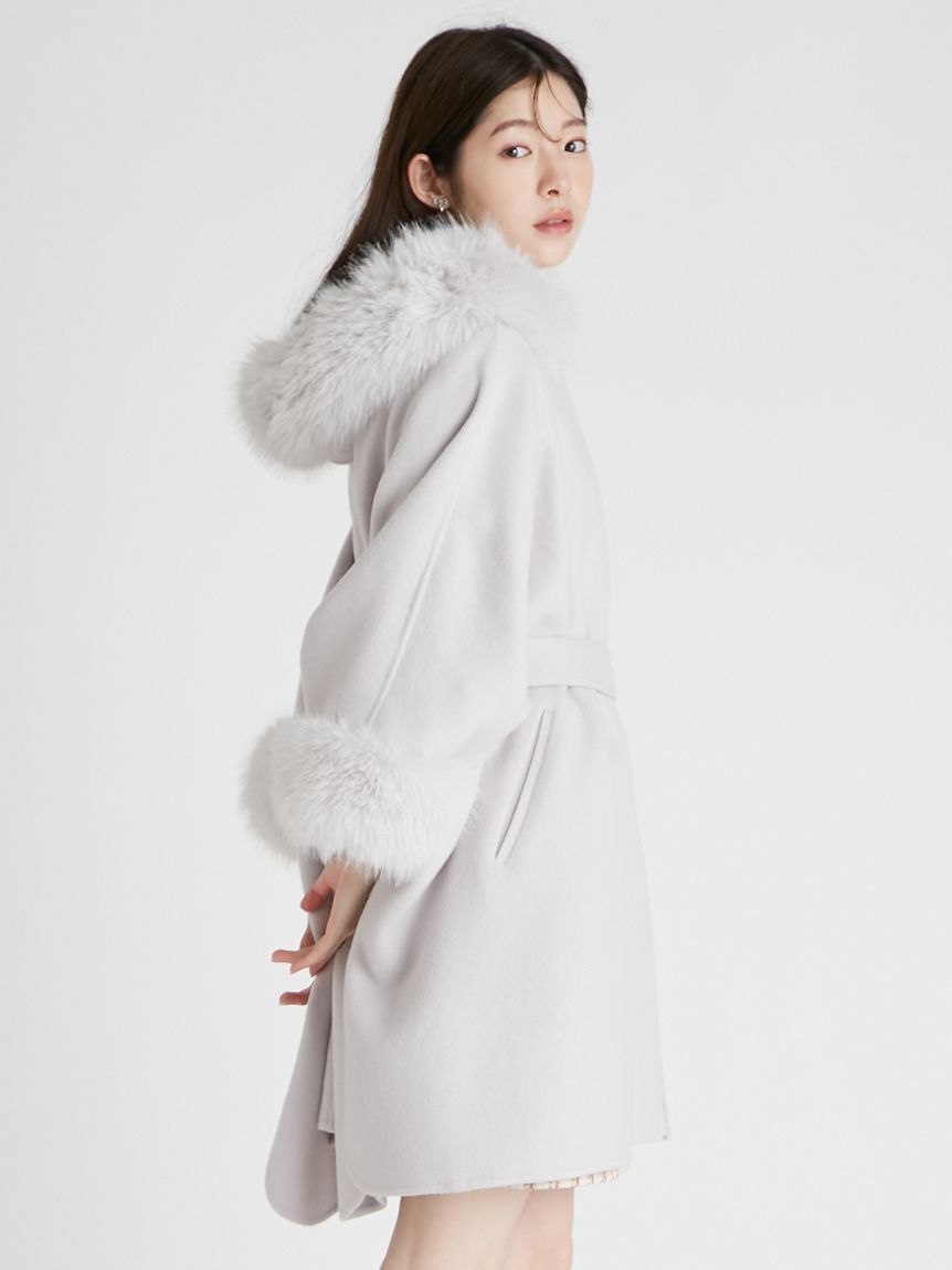 CELFORD「【WEB限定カラー】ファーポンチョコート」|ポンチョ・ケープ|