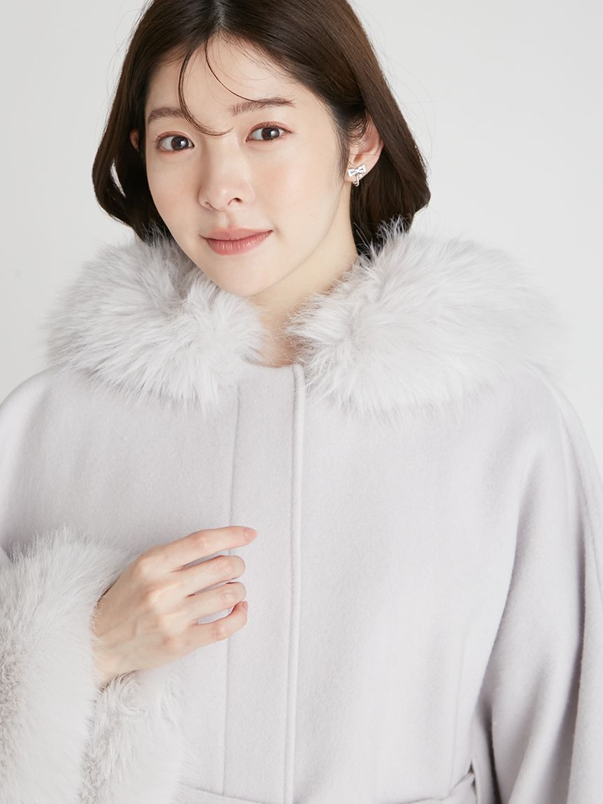 CELFORD「【WEB限定カラー】ファーポンチョコート」|ポンチョ・ケープ|