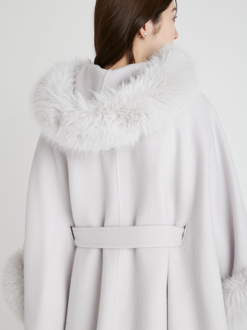 CELFORD「【WEB限定カラー】ファーポンチョコート」|ポンチョ・ケープ|