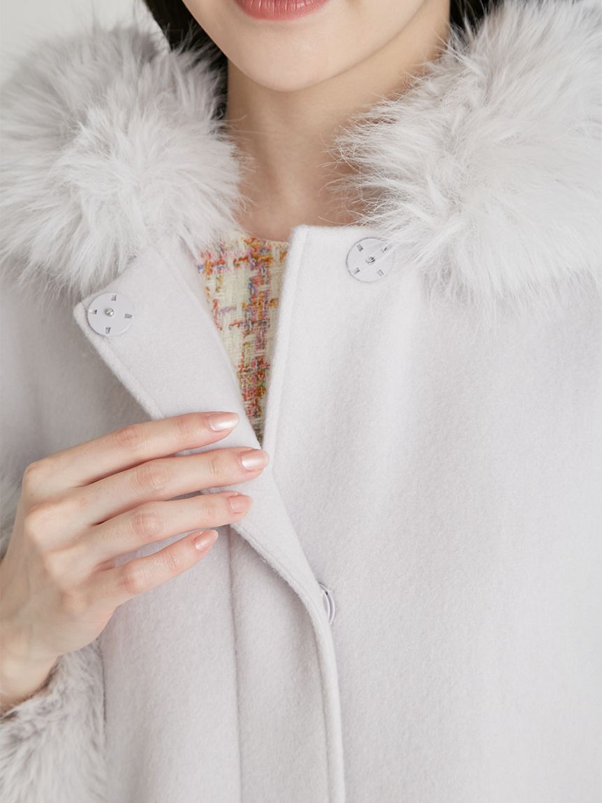 CELFORD「【WEB限定カラー】ファーポンチョコート」|ポンチョ・ケープ|