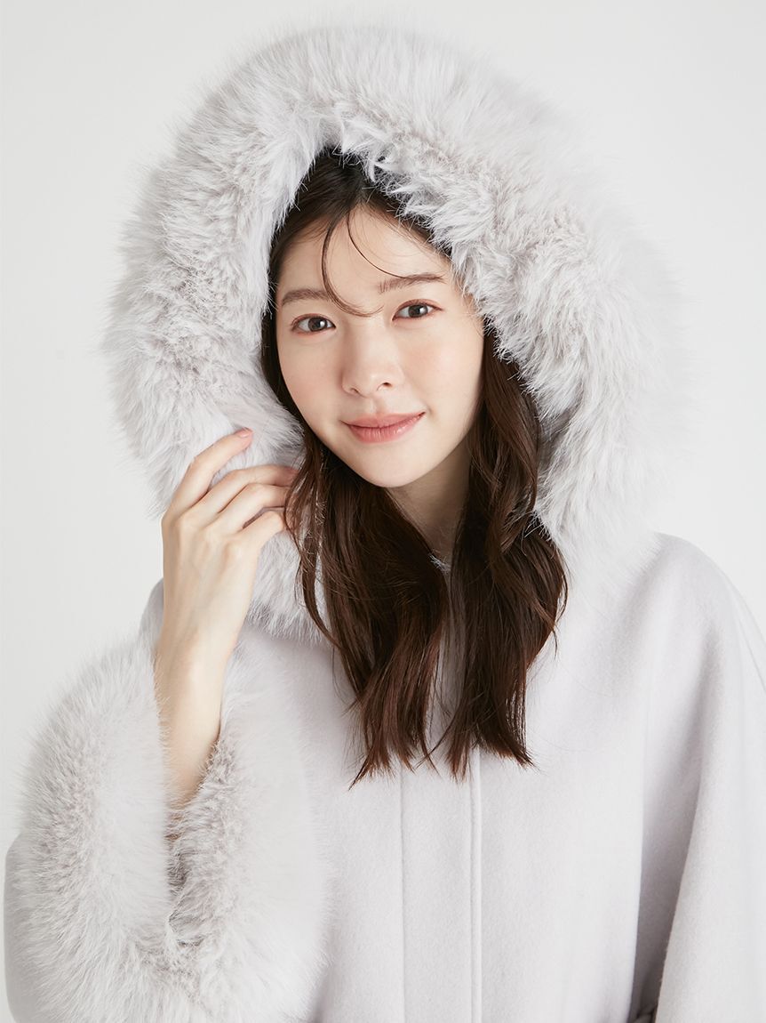 CELFORD「【WEB限定カラー】ファーポンチョコート」|ポンチョ・ケープ|