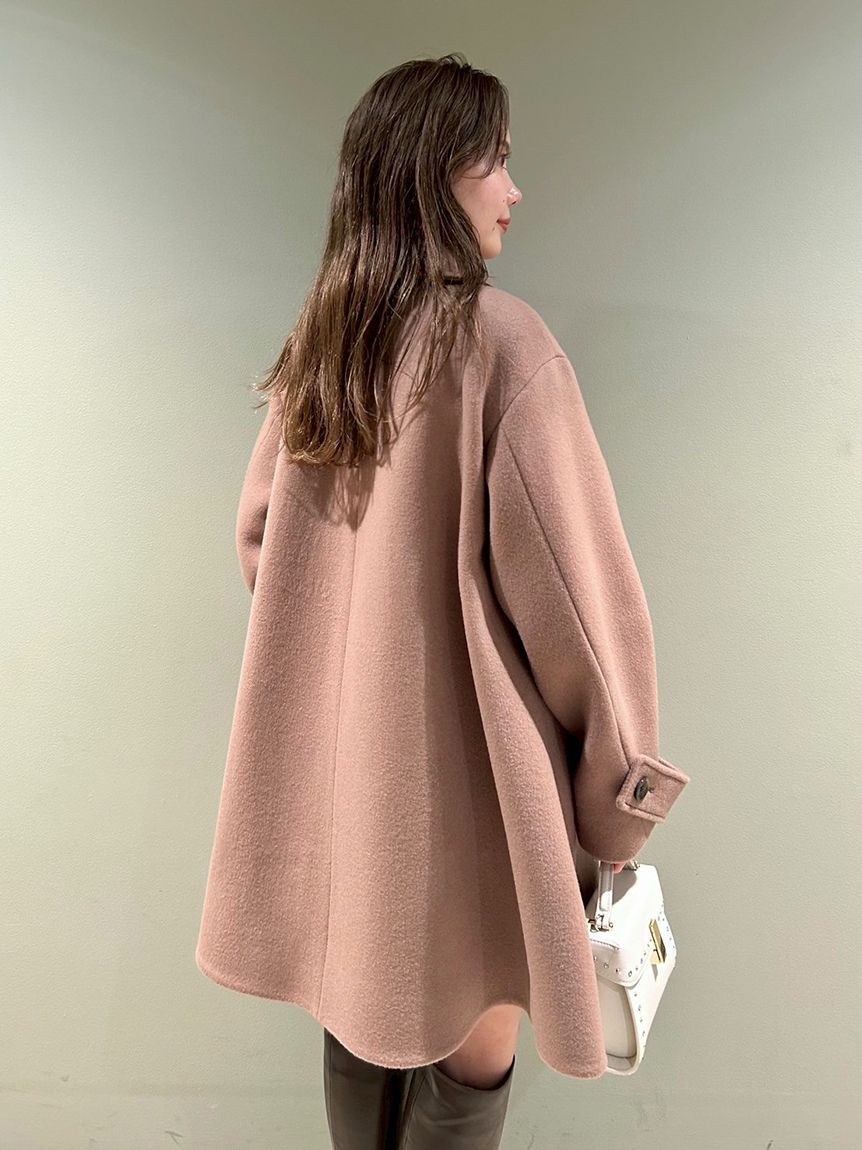 CELFORD「Aラインウールミドルコート」|ピーコート|