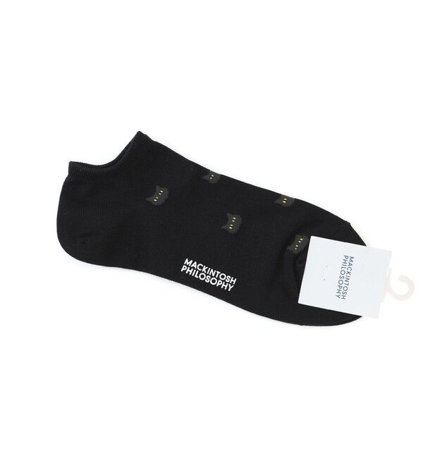 MACKINTOSH PHILOSOPHY「キャットモチーフ アンクレット カジュアルソックス」|ソックス|ブラック