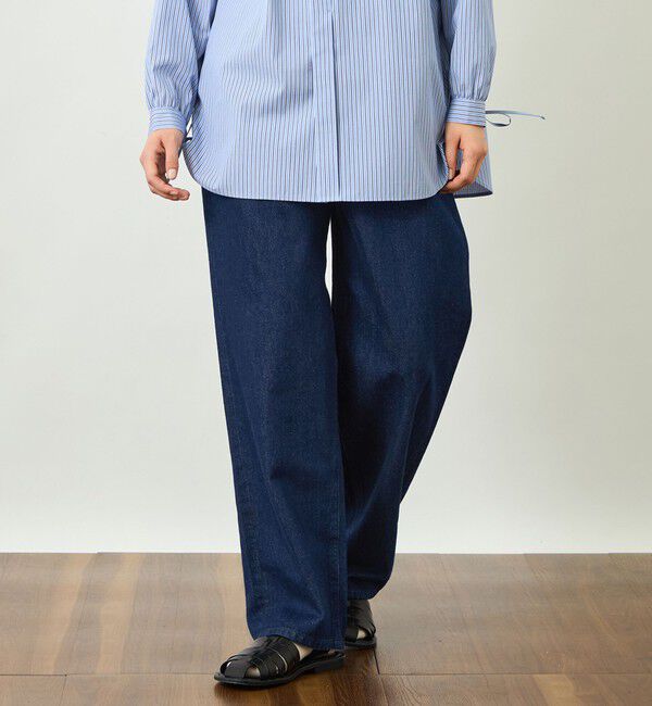 MACKINTOSH PHILOSOPHY「【GREY LABEL】シンチバックワイドデニム」|デニム|ネイビー