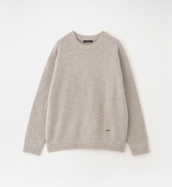  「【UNISEX】タスマニアラムウールニットプルオーバー」|ニット・セーター|ベージュ