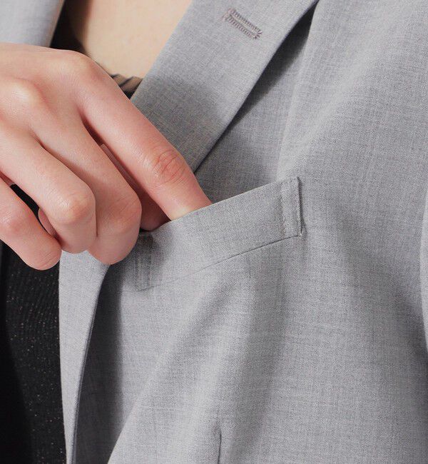  「ウォッシャブルトロハーフスリーブジャケット」|テーラードジャケット|