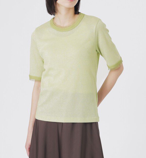  「ラメリブTシャツ」|Tシャツ・カットソー|