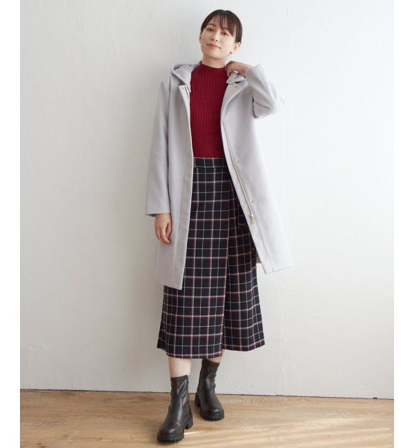 IKKA LOUNGE「ウールライクフード取り外しコート」|その他|