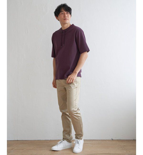 ikka「冷感ルーイカラー5分袖」|Tシャツ・カットソー|