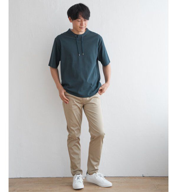 ikka「冷感ルーイカラー5分袖」|Tシャツ・カットソー|